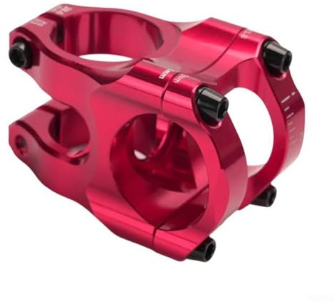 Potencia de bicicleta mecanizada CNC de 31 8 mm para descenso, aleación de aluminio ligera, pesa 123 g, se adapta a horquillas delanteras de 28 6 mm, fácil de usar (rojo)