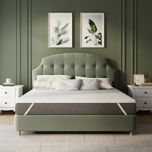 Novilla Topper de 180 x 200 cm H2/H3, colchón de Espuma fría, 180 x 200 cm, 5 cm de Altura, Antideslizante, Lavable, para colchón, Cama con somier y Cama de Invitados, con certificación Öko-Tex