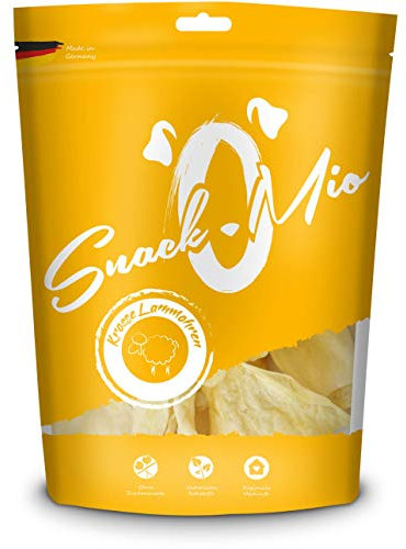 SnackOMio – Premium Hundesnack – krosse Lammohren, getreidefrei, 1er Pack (1 x 500g)