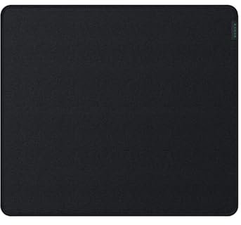 Razer Strider - Hybrid-Mauspad mit weicher Unterseite und Oberseite für sanfte Swipes (optimiert für optische Maussensoren, rutschfest) Groß, Schwarz