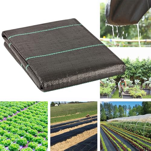 Petgrow Garten Unkrautvlies 1x10M, 130g/㎡ Unkrautsperre, atmungsaktiver UV-Schutz Unkrautvlies-Rolle, Boden-Unkrautvlies, Gartenbau-Landschaftsgewebe, Bodenabdeckung, Pflanzfolie (1M x 10M)
