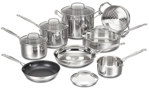 Cuisinart Chef's Classic Stainless Cookware 13-Piece Set, 77-13