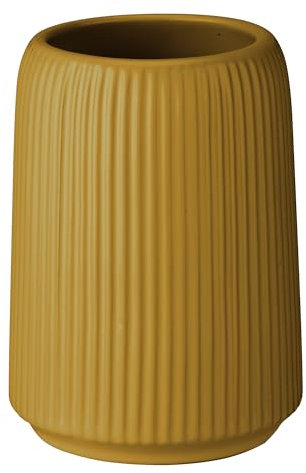 KADAX Gobelet de salle de bain en céramique, gobelet pour brosse à dents, gobelet de salle de bain, porte-brosse à dents, gobelet (jaune)