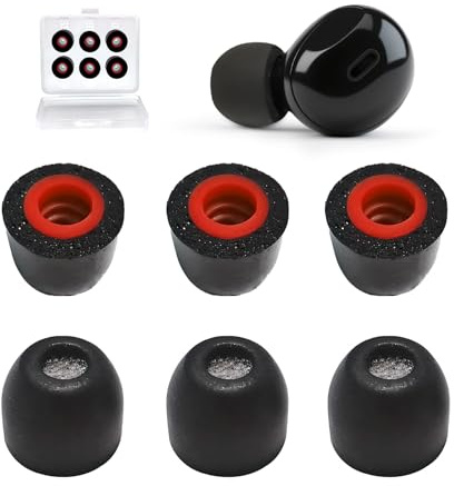 Nevoluxer Embouts Auriculaires en Mousse à mémoire de Forme, Coussins de Rechange pour Casque, Isolation phonique de Haute qualité - 3 Paires (M) pour Casque d'écoute (M)