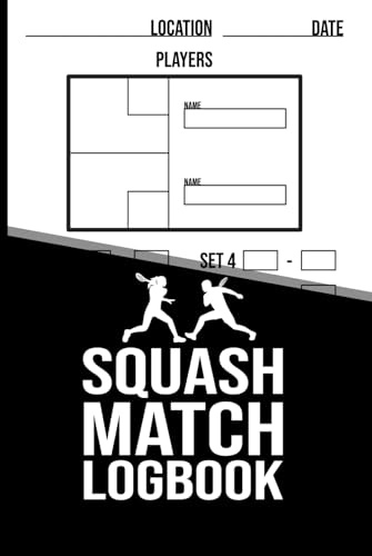 Squash Match Logbook (Hardcover): Record Sets, Scores & Match Results | Simple Squash Game Tracker for Players