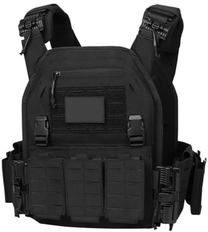 Outdoor Military Tactical Vest For Men And Women, Adjustable Lightweight Quick-Release Airsoft Vest CS Games Combat Training Gear For Paintball Shooting Wargame