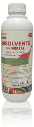 Disolvente Universal Proquimar | Disolvente, Diluyente y Limpiador | Pintura, Esmaltes, Barnices, Limpieza de herramientas (1 Litro)