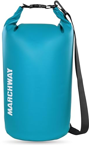 MARCHWAY Floating Waterproof Dry Bag Backpack 5L/10L/20L/30L/40L, Roll Top Sack Keeps Gear Dry for Kayaking, Rafting, Boating, Swimming, Camping, Hiking, Beach, Fishing (Teal, 20L)