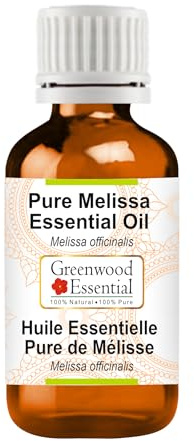 Greenwood Essential - 100 % naturlig eterisk olja av citronmeliss (Melissa officinalis) av terapeutisk kvalitet extraherad genom ångdestillation 30 ml