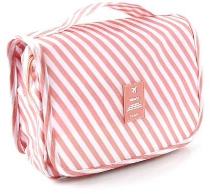 Wash Bag for Women, Large Capacity Toiletry Bag for Travel with Hook | Cosmetics Toiletries Organizer, Oxford Printed Pattern, Water-resistant & Scratch-resistant Foldable Washbag for Famale Girls