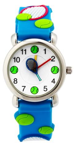 Hemobllo Orologio per Bambini Regali di Natale Ragazze Regali di Tennis Orologio da Polso al Quarzo Orologio al Quarzo per Bambini PVC 3D Ragazzo Giocattolo