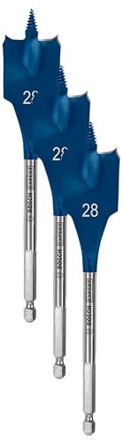 Bosch Professional 1x Expert SelfCut Speed Spade Drill Bit (for Softwood, Chipboard, Ø 28,00 mm, Length 152 mm, Accessories Rotary Impact Drill) (Pack of 3)