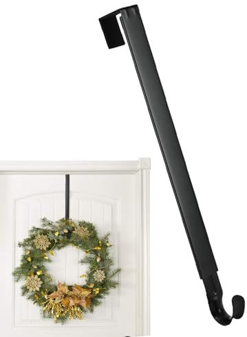 Smileshiney Cintres de Couronne de Porte réglables - Support de Couronne Robuste et Extensible - Crochets Utilitaires pour Noël, Pâques, Halloween, récolte d'automne