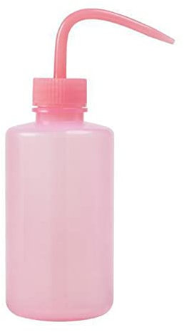 Pilipane Bottiglia da Spremere Spray Portatile con Beccuccio Curvo da 250 Ml Per La Pulizia Igienica di Ciglia E Sopracciglia(Rosa), Bottiglia Per Lavaggio Tatuaggi,