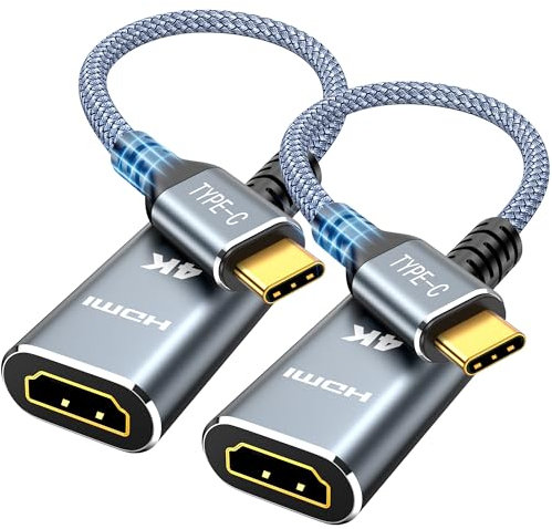 Highwings USB C to HDMI Adapter 2 Pack for Home Office (4K@60Hz) for Laptop