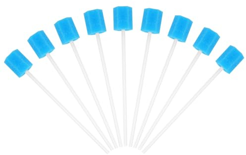 ACWOO Spugna per Igiene Orale, 100 PCS Bastoncini per La Pulizia per Bocca, Conveniente Sterili Tamponi Monouso, Igiene Orale Bastoncini per Igiene Orale, Medica, Denti (B-Blu)