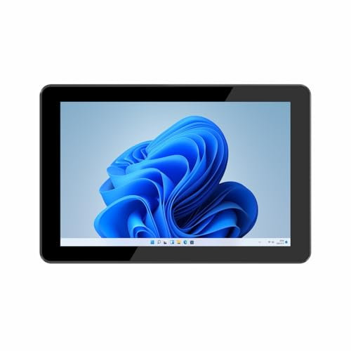 ONERugged Pannello industriale PC da 10,1 pollici P10J, pannello touch screen capacitivo a 10 punti, 8 GB+128 GB, Celeron N5100, Windows 11 Pro, 2xUSB3.0, HDMI, 2xRS232, 2xLAN, BT5.0/WiFi - Nero