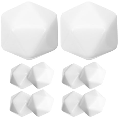 ibasenice 10 Pezzi Dadi Vuoti in Acrilico Bianco, Dadi Quadrati per Ragazzo Ragazza Design Speciale e Artigianato Fine, Accessori DIY per Natale e Capodanno