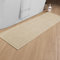 chakme Tapis de bain antidérapant 43 x 150 cm avec dos en caoutchouc antidérapant lavable Tapis de bain Tapis de douche Beige
