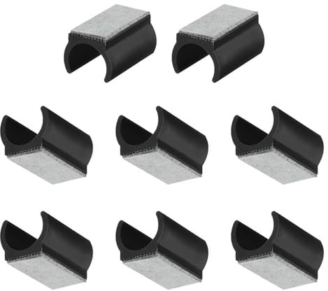 SHENGYIG 8 Piezas Tacos para Sillas, 25 mm Deslizadores de Fieltro Sillas, Protector Patas Sillas en Forma de U con Almohadillas Fieltro, para Patas Silla Voladizo, Reducción Ruido Antideslizante