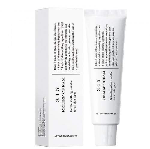 345 Repair Cream, Crema Facial Reparadora Intensiva, 345 Crema de Reparación, crema Hidratante Calmante para el Acné Facial, Hidratante, Reparadora de la Piel