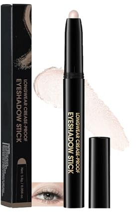 Oyster Shimmer Waterproof Eyeshadow Stick & Eyeliner Pencil - Smudge Proof Longwear Blendable Cream Shadow Crayon with Built In Primer, Dual Ended Eye Makeup for Mature Eyes & Women, Pearl Finish