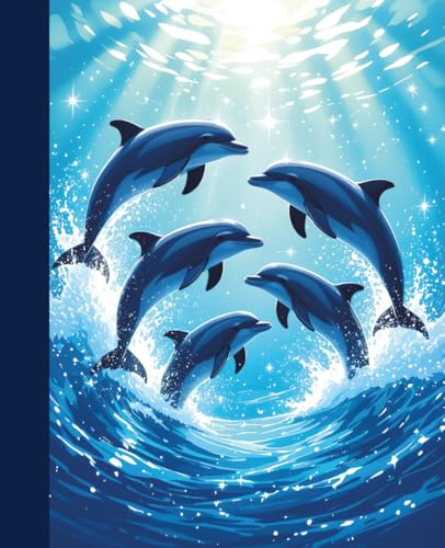 Joyful Dolphins Handwriting Practice Notebook – 100 Pages, Learning to Write Paper