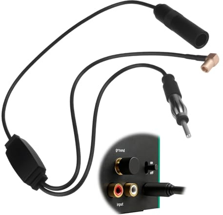 Dab Antena con Adaptador Divisor de DIN a SMB, Amplificador Divisor de Antena Dab Digital Compatible con Blaupunkt, Pioneer, Kenwood, Sony, Alpine, TechniSat, Panasonic y Clarion