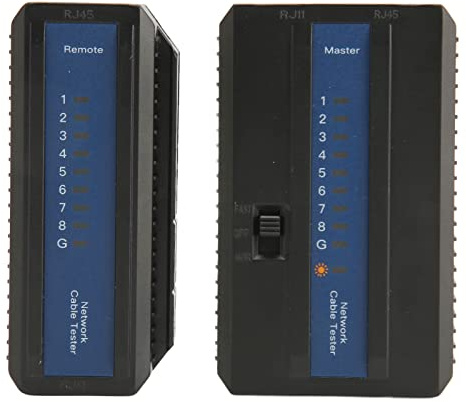 Semme Kabeltestare för RJ45 RJ11 CAT5 CAT6 CAT7 UTP-kabel – Testverktyg med Dubbla ändamål med POE-stöd och ABS-design