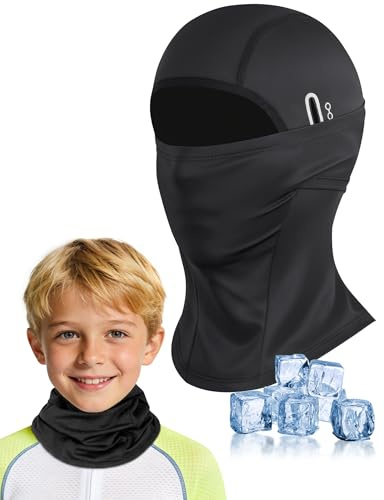 Becellen Passamontagna Estivo Bambini, Multifunzione Balaclava in Seta Ghiaccio Traspirante Leggero Maschera Sottocasco per Ragazzi Ragazze Sport Ciclismo