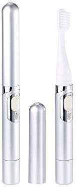 newgen medicals Zahnbürsten: 2er-Set USB-Akku-Reise-Schallzahnbürste 28.000 RpM, IPX7, Timer (Elektrische Zahnbürsten, Elektrische Schall-Zahnbürste, Aufsteckbürsten)