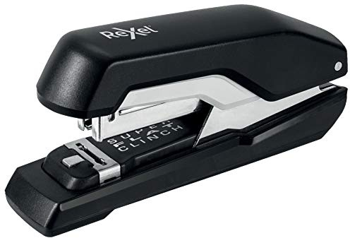 Rexel Supreme S50 Half Strip Stapler, 50 Sheet Capacity, Flat Clinch Stapling, Uses 24/6 and 26/6 Staples, Metal Body, Black, 2115677