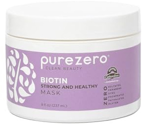 PureZero Biotin Strengthening Hair Mask 8 oz – Nourishing, Moisturizing, & Repairing for Stronger, Healthier Hair