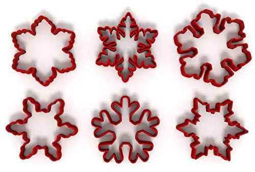 3CM MINI Snowflake Set of 6 Fondant Clay Cutters Cookie Decoration