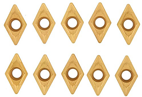 10 Pz DCMT11T308 DCMT32.51 Tornio CNC Indicizzabile Inserti in Metallo Duro Lame Tornio Cutter Strumento di Tornitura per La Lavorazione dell'Acciaio