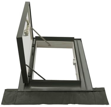 Lucernario CLASSIC LIBRO PLUS | Finestra per uscita sul tetto | Apertura laterale con blocco anta a 90° | Vetrata Antigrandine + Antinfortunistica | Made in Italy | 48x72 Base x Altezza