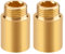 2 Stück Messing Hahnverlängerung 1/2 Zoll x 30 mm, DN15 Gewindeverlängerung, 1/2 IG x 1/2 AG, 30MM Messing Verlängerung Fitting, Anschluß Verlängerung für Trinkwasser und Heizung Installation