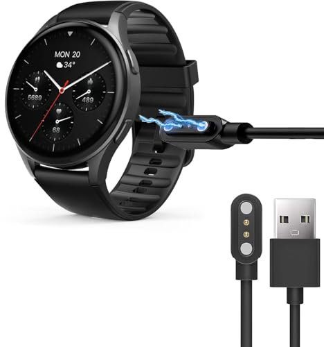 Blueshaweu Ladekabel Kompatibel mit Hama Smartwatch 8900, Kabel Ladegerät Ladestaion für Hama Smartwatch 8900 1,32/1,43 (schwarz)