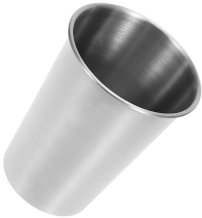 Alipis Edelstahl Trinkbecher Einzelschicht Edelstahl Wein Und Campingbecher Robuster Wasserbecher Für Büro Und Outdoor Aktivitäten