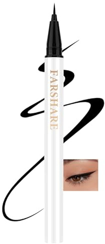 Erinde Eyeliner Stift mit Ultra Feiner Spitze, Wasserfest & Wischfest, Flüssig Eyeliner für Präzise Linien, Hochpigmentiert & Langhaftend, Für Kreative Looks und Exaktes Augen Make up #01