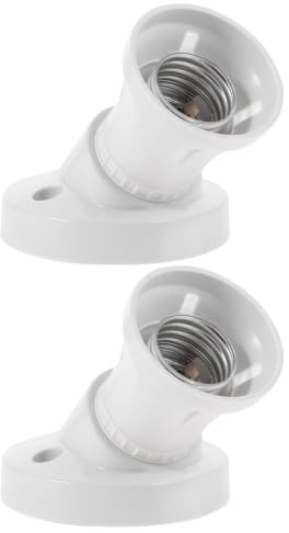 LIGHTAOTAO 2 St Lutande Lampfattning Skruvmonterad Hållare för Tak Vägglampor Kompatibel med Standardlampor Enkel Installation för Hemmets och Butikens Belysning