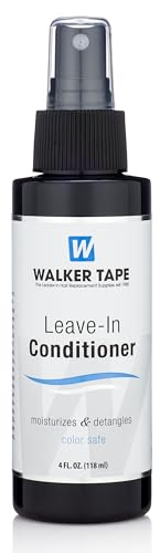 Walker Tape Leave-In Conditioner Spray 4 fl oz for Wig Installs, Lace Systems, Toupee Applications, Hair Tape Prep and Adhesive Strips Use Offering Detangling, Moisture, Frizz Control for Hair Systems