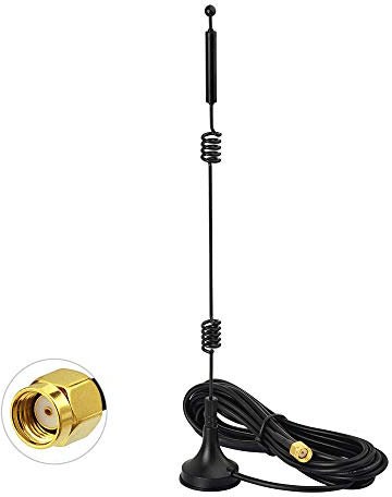 Bingfu Antena WiFi Doble Banda 2.4GHz 5GHz 5.8GHz 9dBi Base Magnética MIMO Antena RP-SMA para Puerta de Enlace Enrutador WiFi Tarjeta de Red Inalámbrica Mini PCIE Cámara de Seguridad Adaptador USB