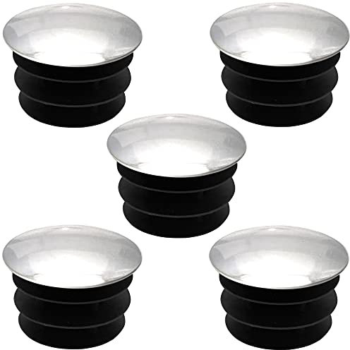 5x Lamellenstopfen rundstopfen chrom stopfen rundrohre rohraußen endkappen rund, 22mm