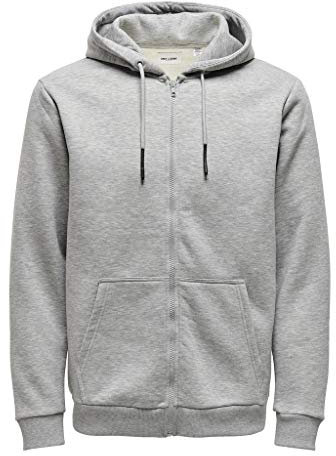 Only & Sons Herren Pullover 22018684 Light Grey Melange L