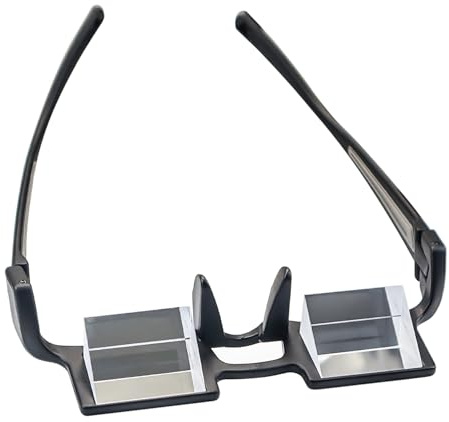 reiliva Prism Glasses Lazy Glasses Horizontal Position Glasses for lying down 90 Degree Glasses for Laying Down Reading and Watching TV