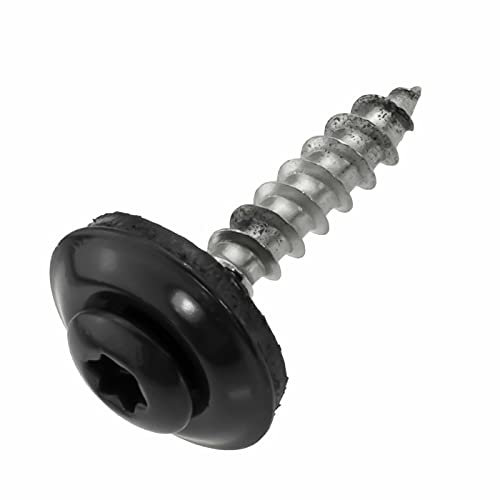 SCREW REBEL Lot de 100 vis auto-taraudeuses - 4,5 x 20 mm - En acier inoxydable A2 - Avec rondelle d'étanchéité EPDM - Pour tôle trapézoïdale, tôle ondulée, toit, façade