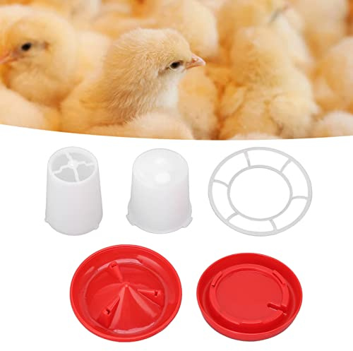 Niiyen Pack 0,35 LB Comedero Y 5,6 Oz Bebedero para Pollitos, Alimentación Y Riego Automático Comedero para Aves De Corral Bebedero, Automático para Pollos Tazas Adecuadas para Pato Ganso