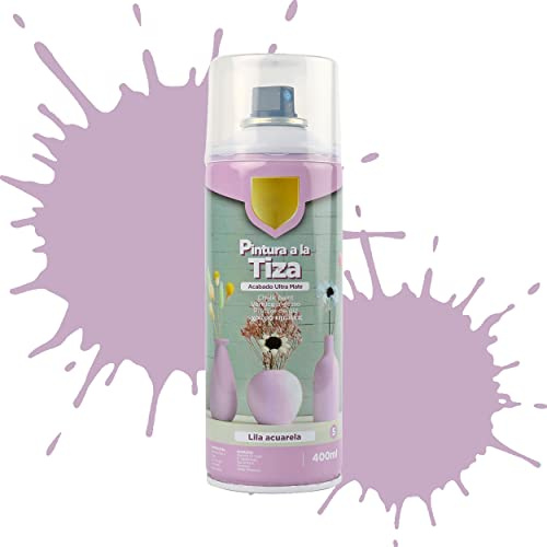 Etrexonline Pintura en Spray Ultra Mate a la Tiza, Chalk Paint Spray, Ideal para Metal,Madera y Cerámica, Acabado de Estilo Vintage - Colores Lila Acuarela (400ml, 1 Unidad)