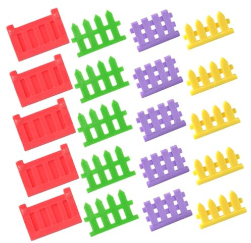 Vaguelly 24pièces Mini Clôtures Décoratives Résine pour Mini Et Maisons De Poupées Accessoires De Réalistes pour Décoration